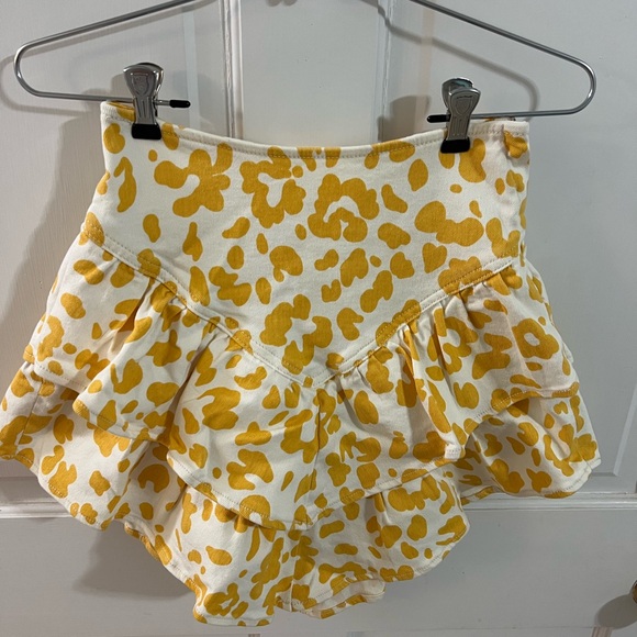 MOTHER The Ruffle Mini Skirt in yellow/orange print - Picture 2 of 5